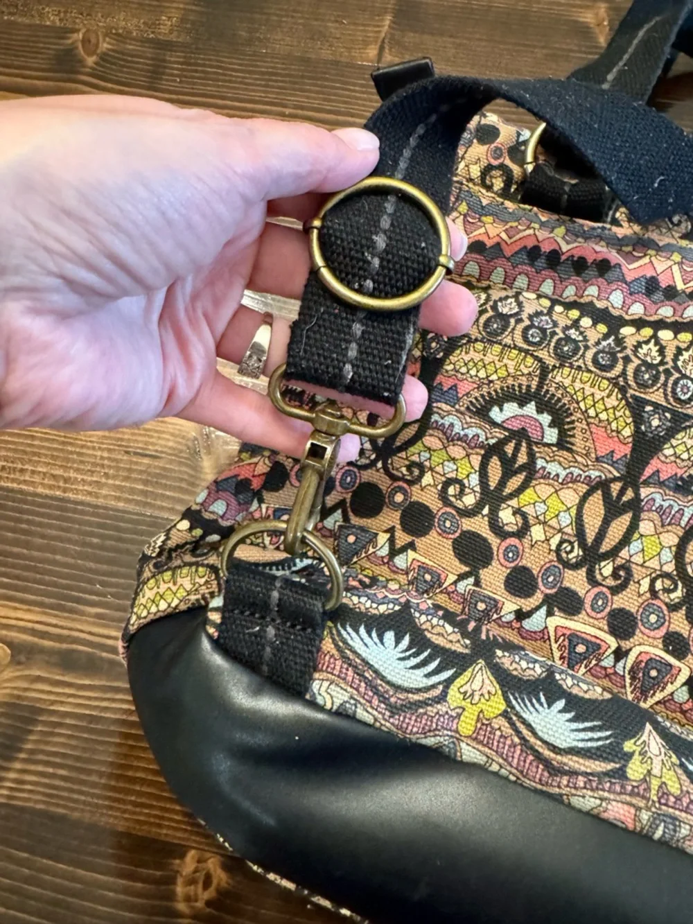 Sakroots‎ Multicolor Boho Canvas Convertible Backpack/Crossbody